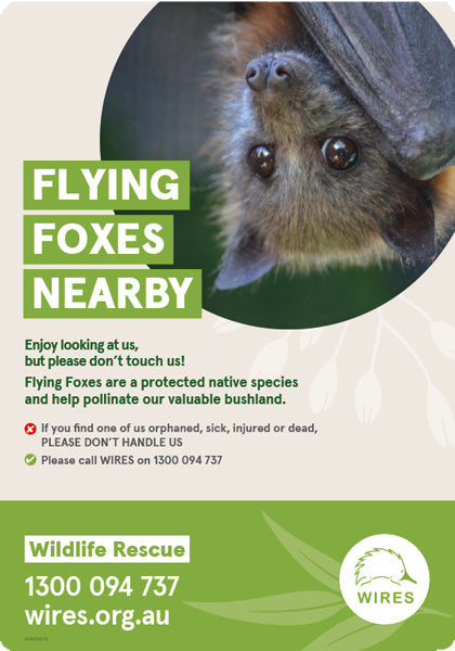 Sign - WIRE0043 V2 - WIRES Aluminium Composite Outdoor Flying Fox Sign Panel*