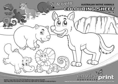Australian Threatened Species Colouring Sheet No.4 (Pack)