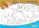 Australian Threatened Species Colouring Sheet No.4 & Times Table Chart (Pack)