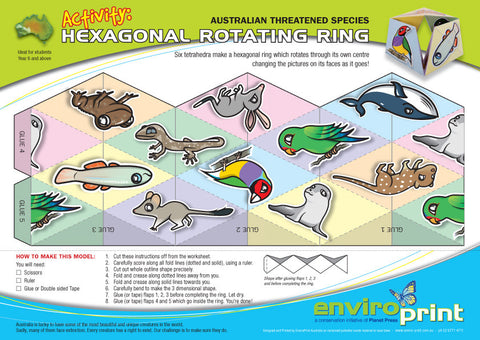 Australian Threatened Species Hexagonal Rotator (Pack)