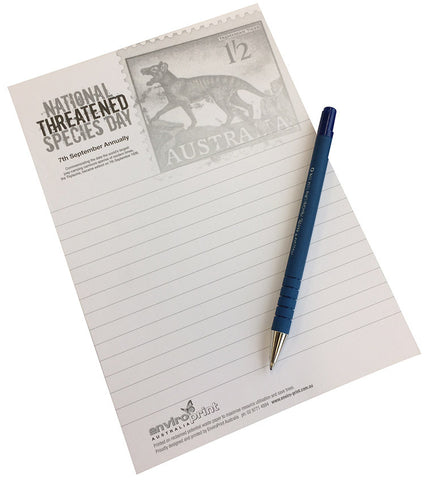 National Threatened Species Day - Thylacine Note Pad