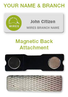 Merch - WIRE0051 - WIRES Branch Name Badges (Min. 10)