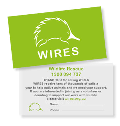Card - WIRE0002 - WIRES Thank You Rescue Business Cards (Box 250)